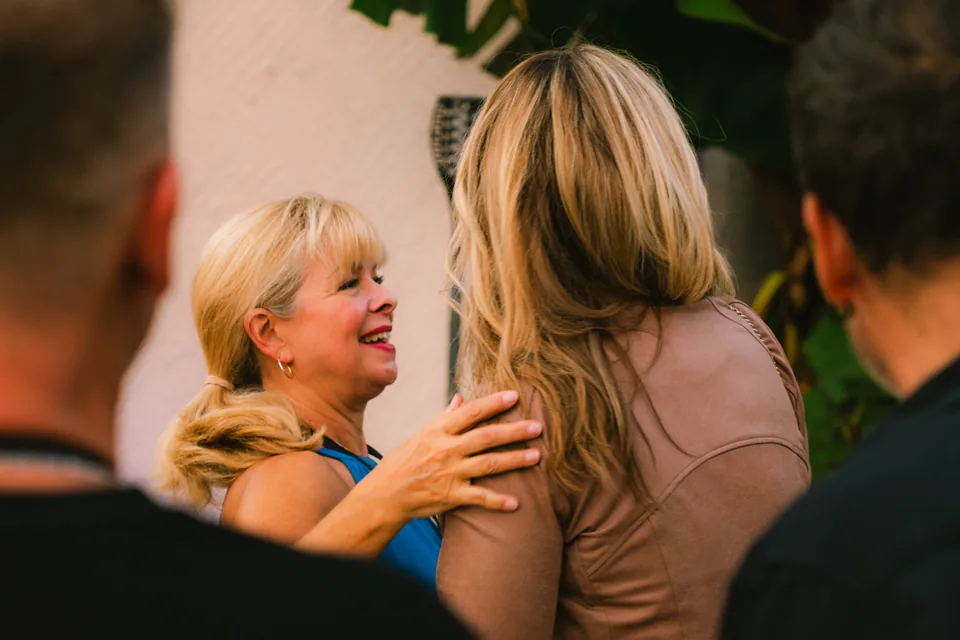 Guests greeting one another at the AMPD launch