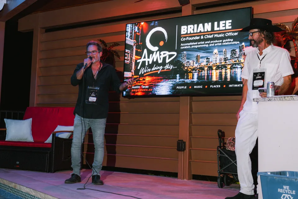 AMPD introduction with Brian Lee displayed on the screen